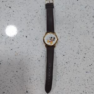 Mickey Mouse Brown Leather Watch